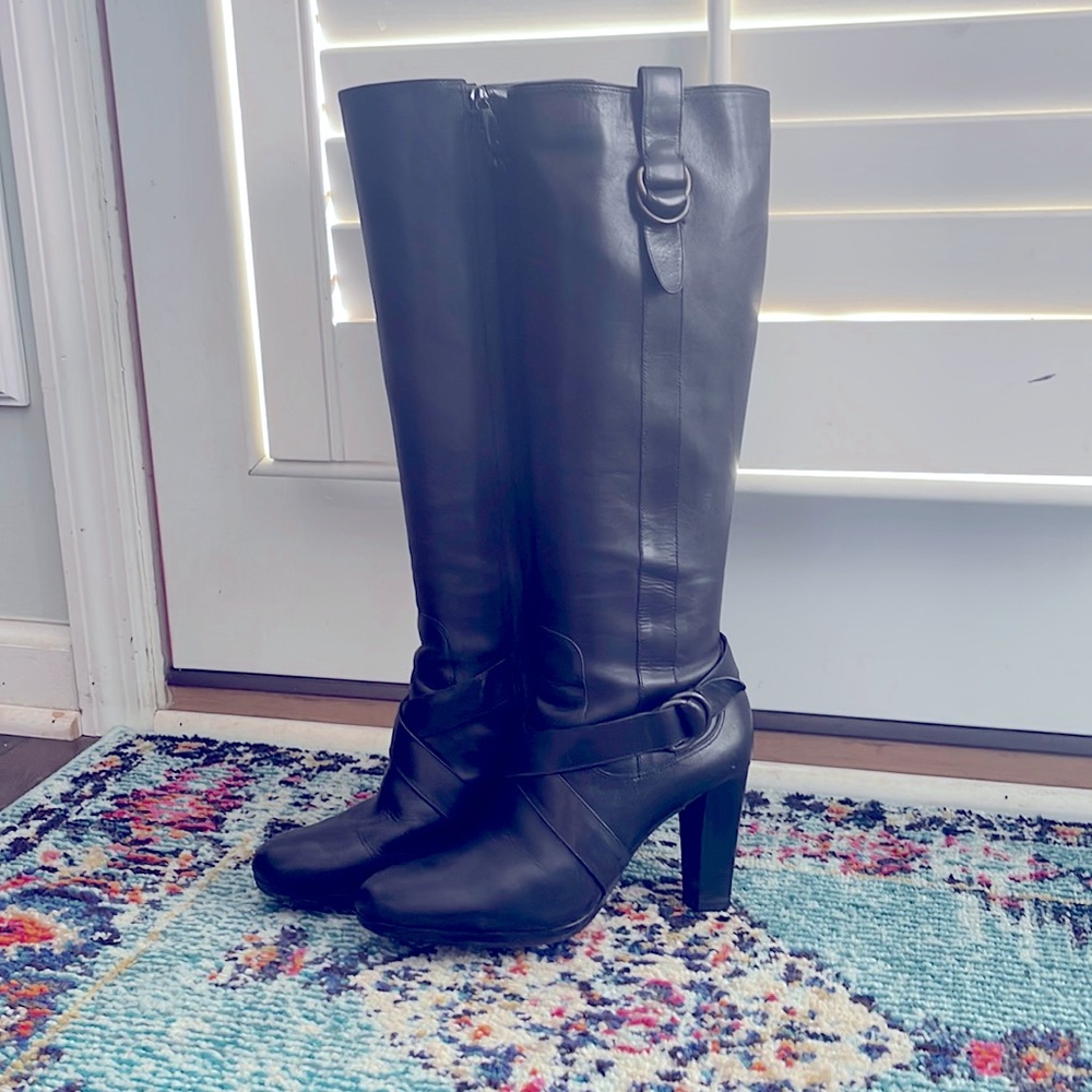 Cole Hann Nike Air black tall boots